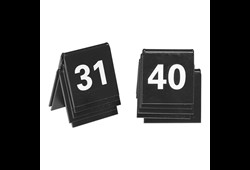 Tischnummer plastik schwarz/weiß 31-40